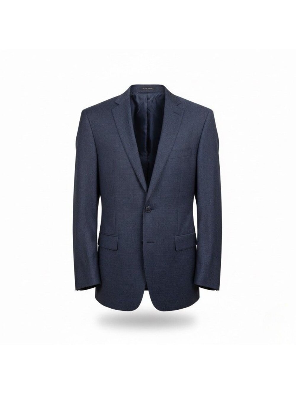 Calvin Klein Mens Navy Wool Blazer Jacket Slim Fit Checkered Two-Button Sz 40R